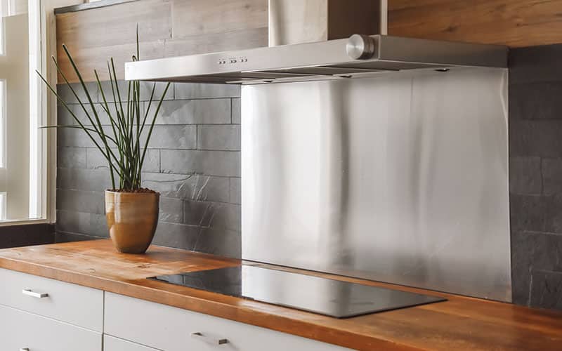 Modern kitchen hood over stove