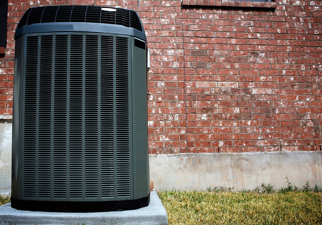 Air Conditioner outside a house