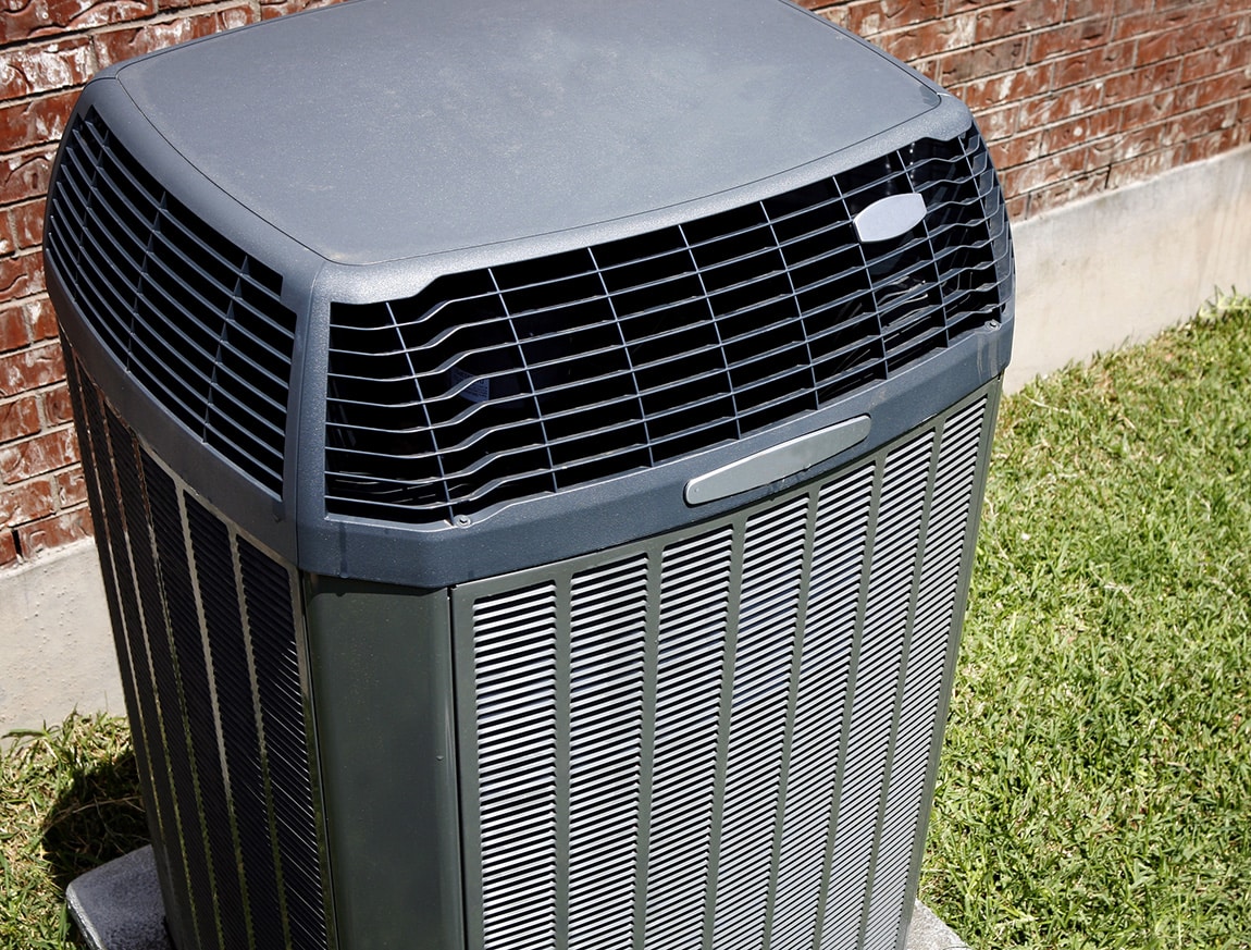 Heat pump outside of a home